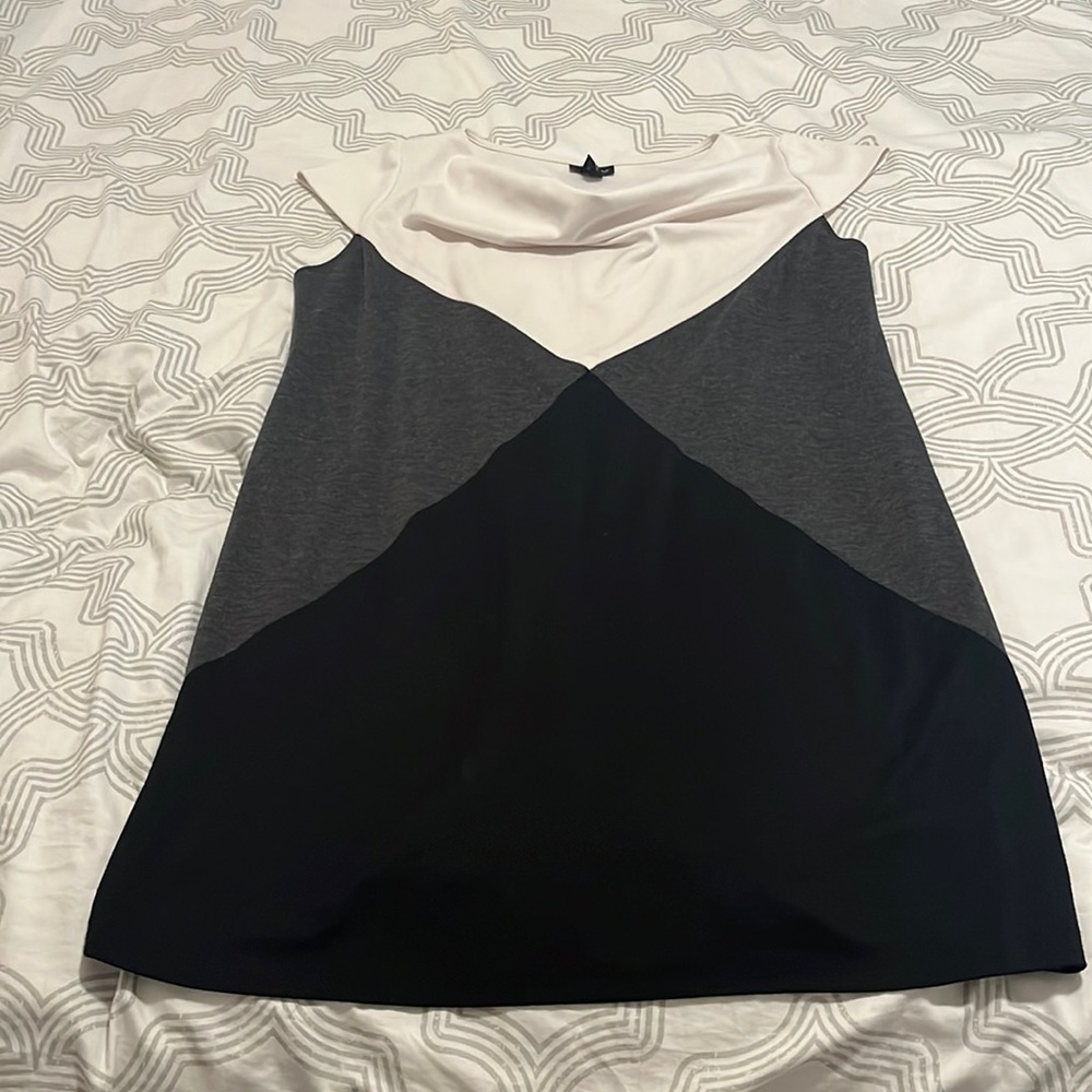 Flattering sheath dress with cowl neck and cap sleeves
